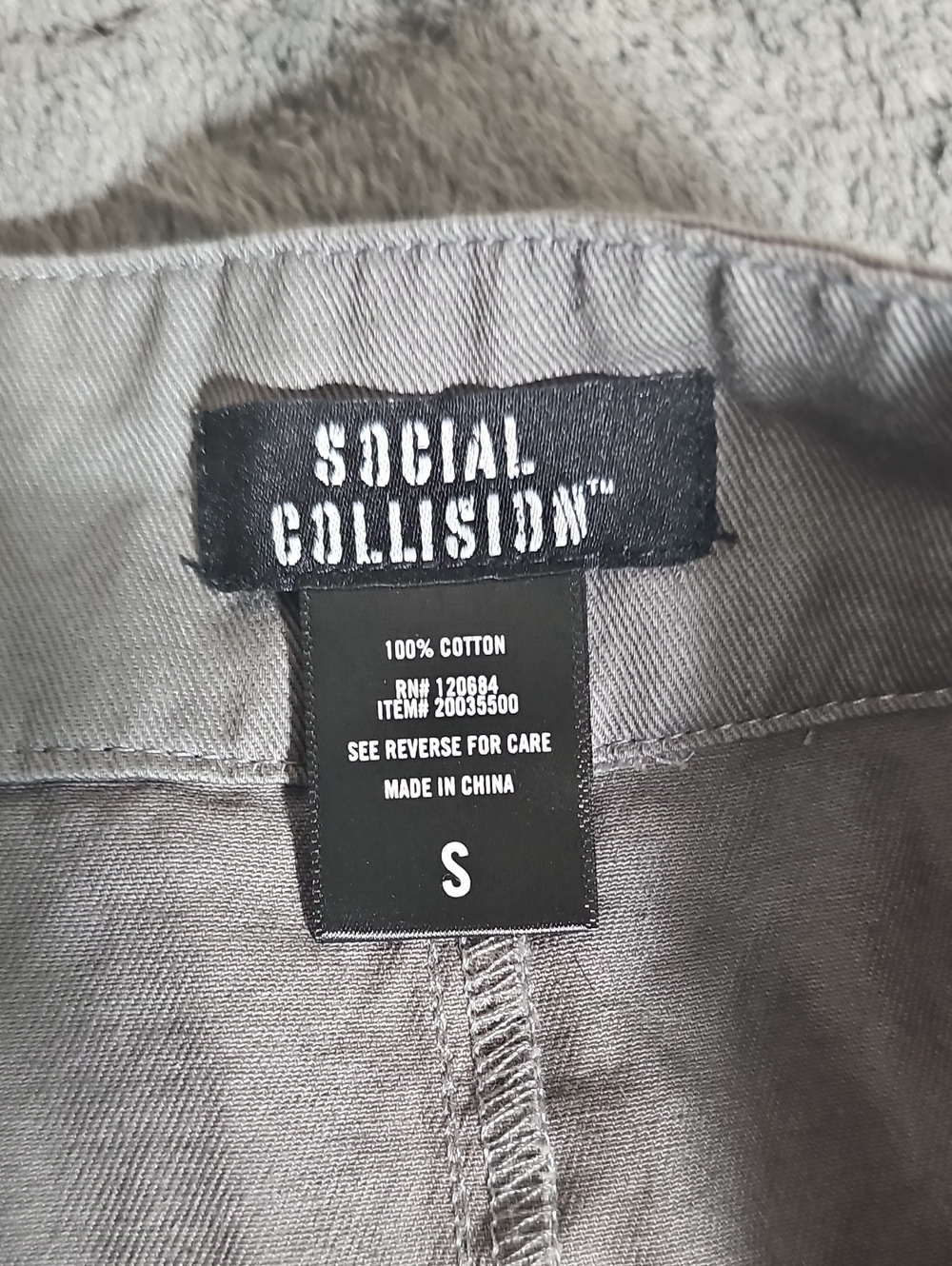 Social Collision Women’s Ruffled Denim Mini Skirt in Gray Size Small - Picture 4 of 5